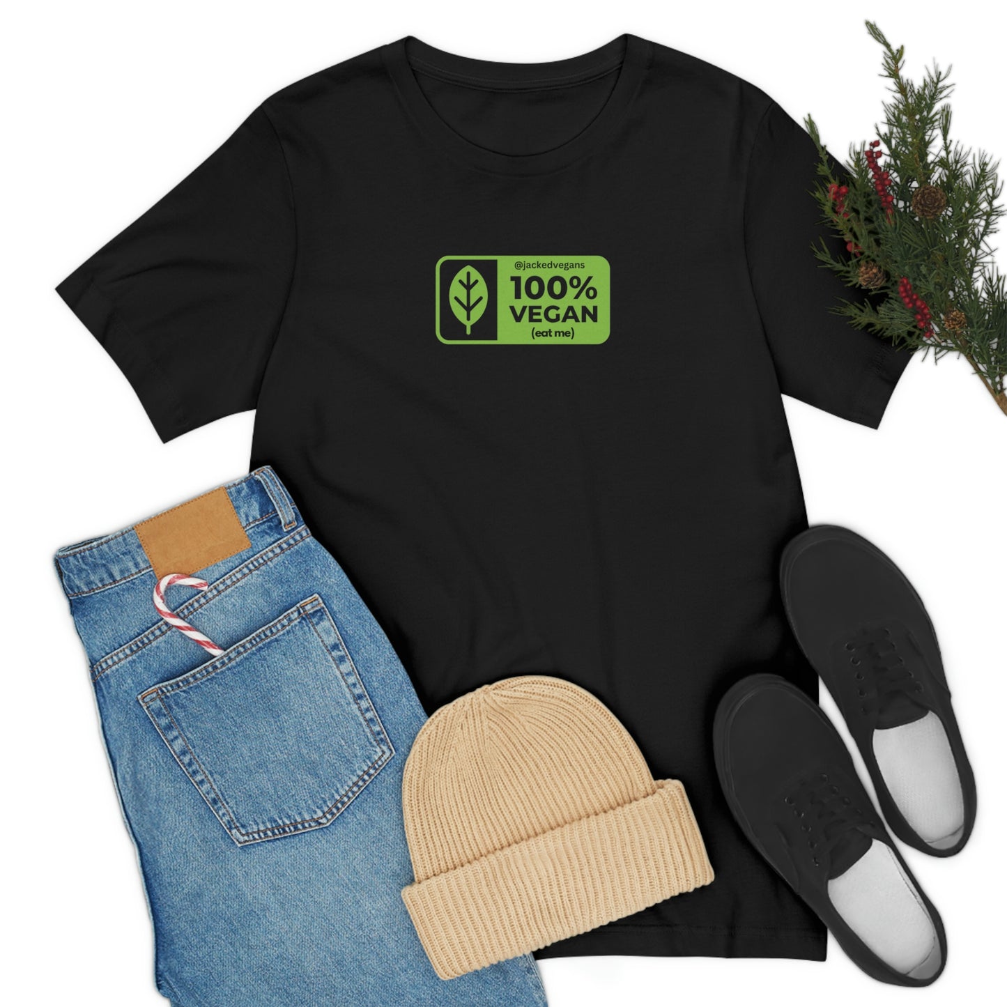 100% Vegan Eat Me Unisex Jersey Short Sleeve Tee