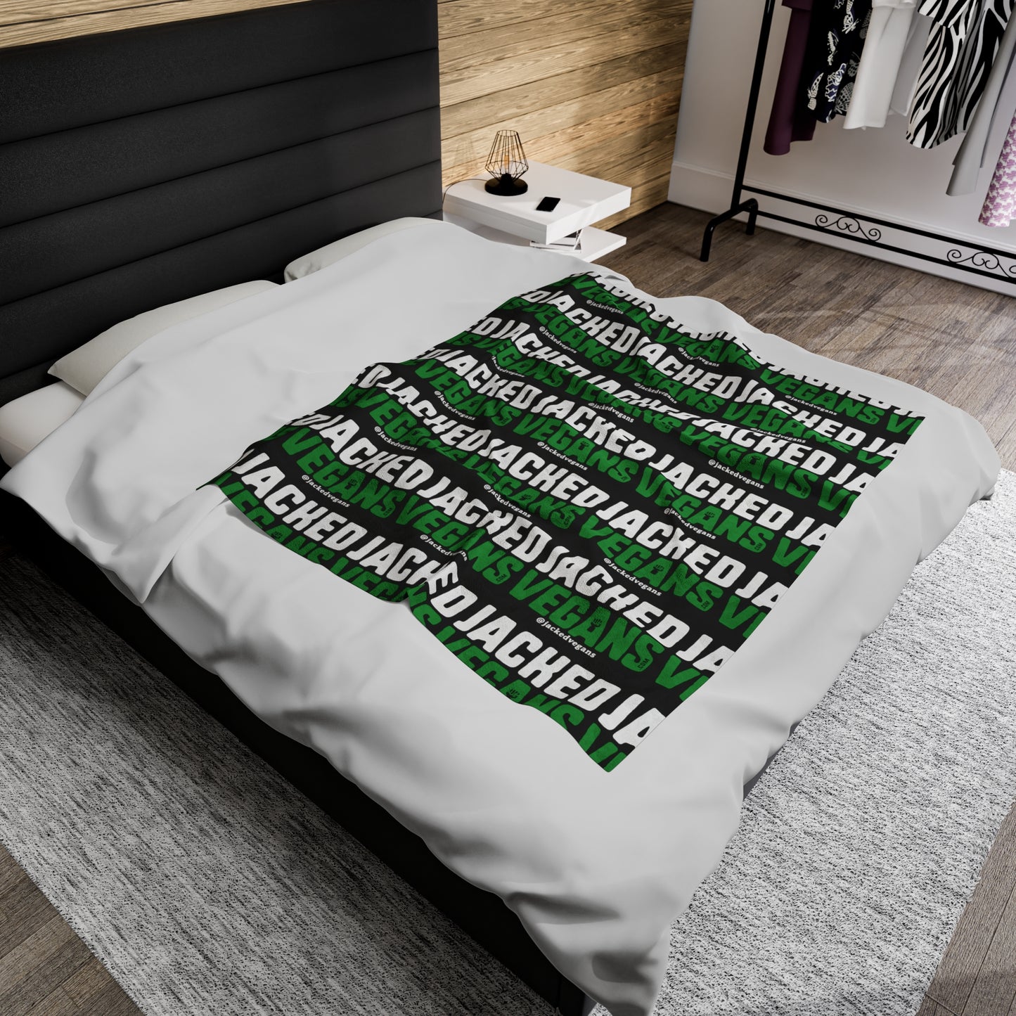 Jacked Vegans Velveteen Plush Blanket