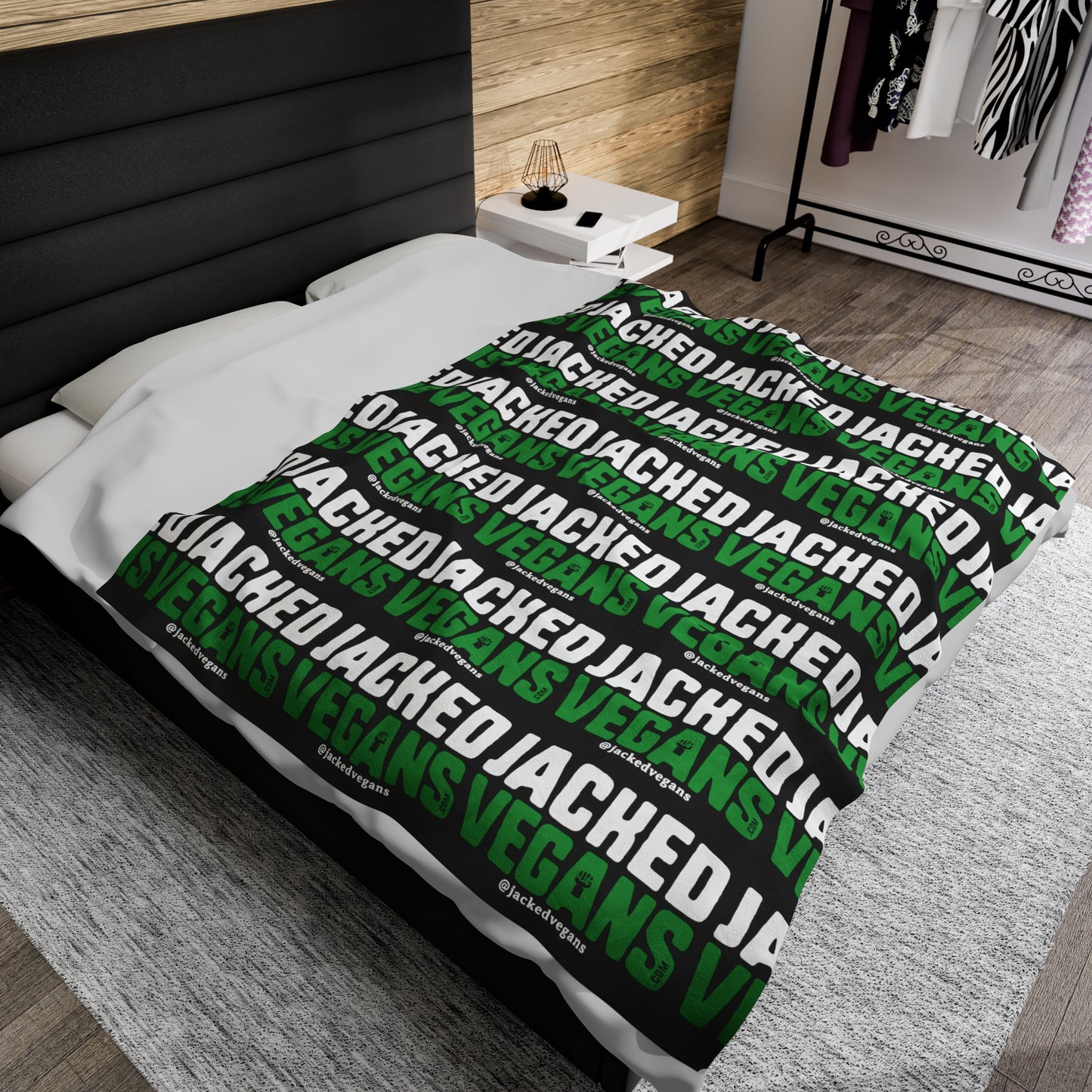 Jacked Vegans Velveteen Plush Blanket