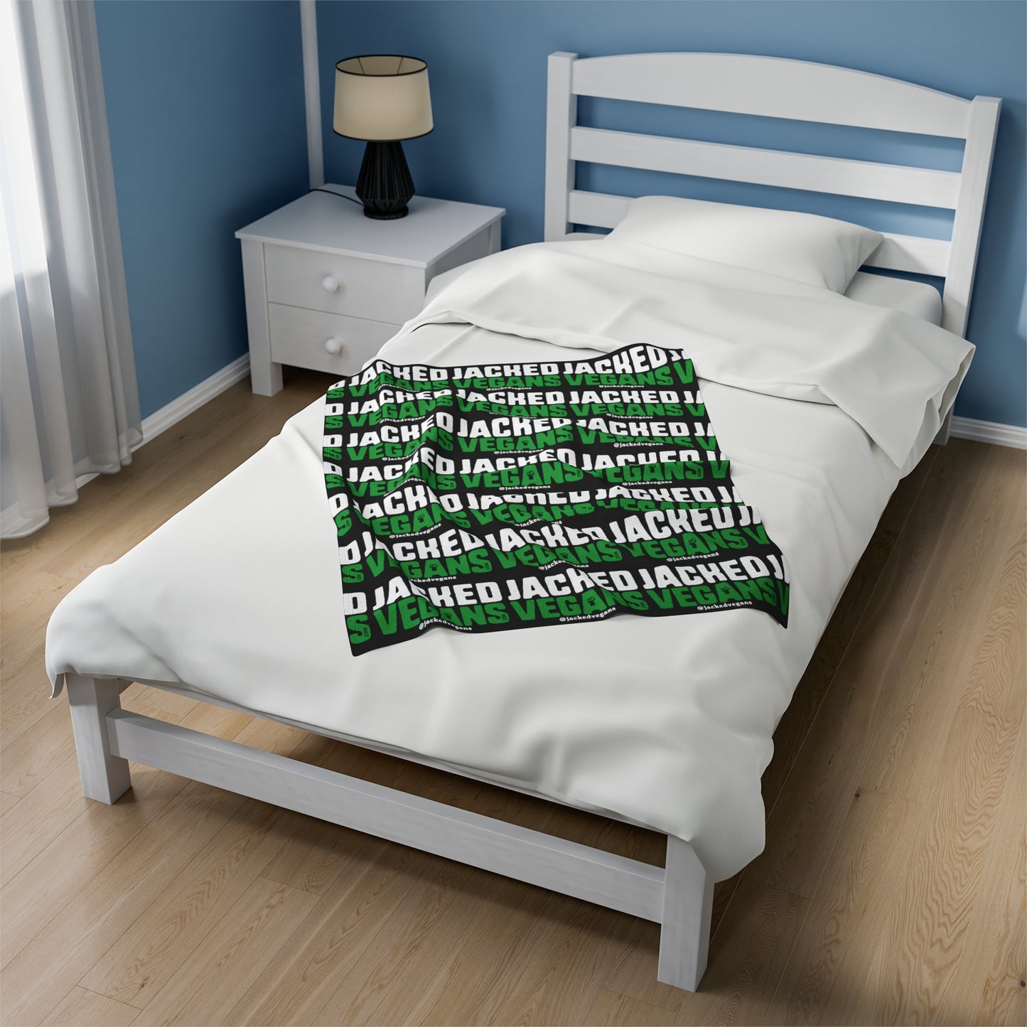 Jacked Vegans Velveteen Plush Blanket