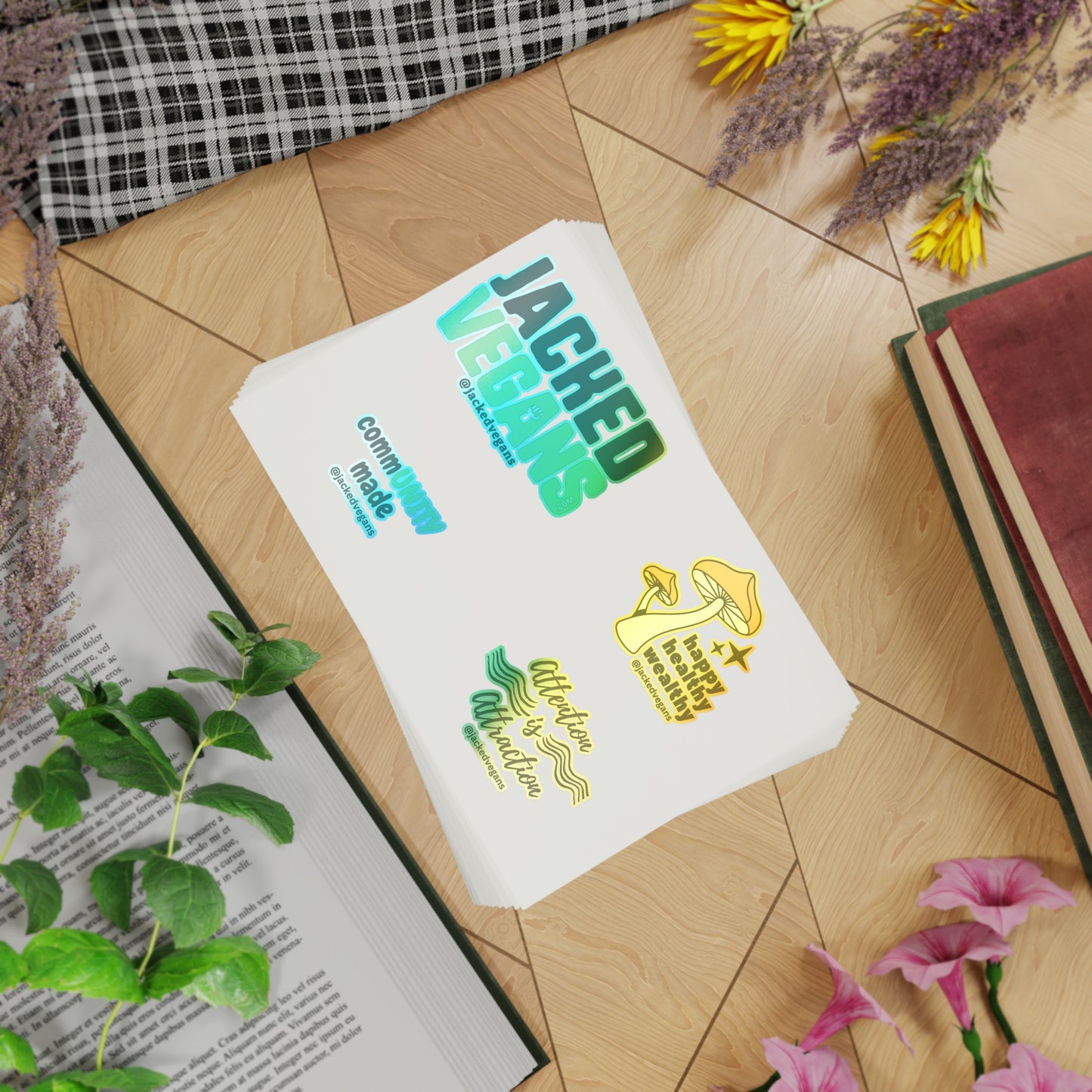 Jacked Vegans Sticker Sheet Bundle