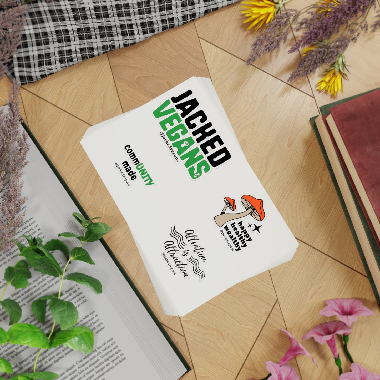 Jacked Vegans Sticker Sheet Bundle