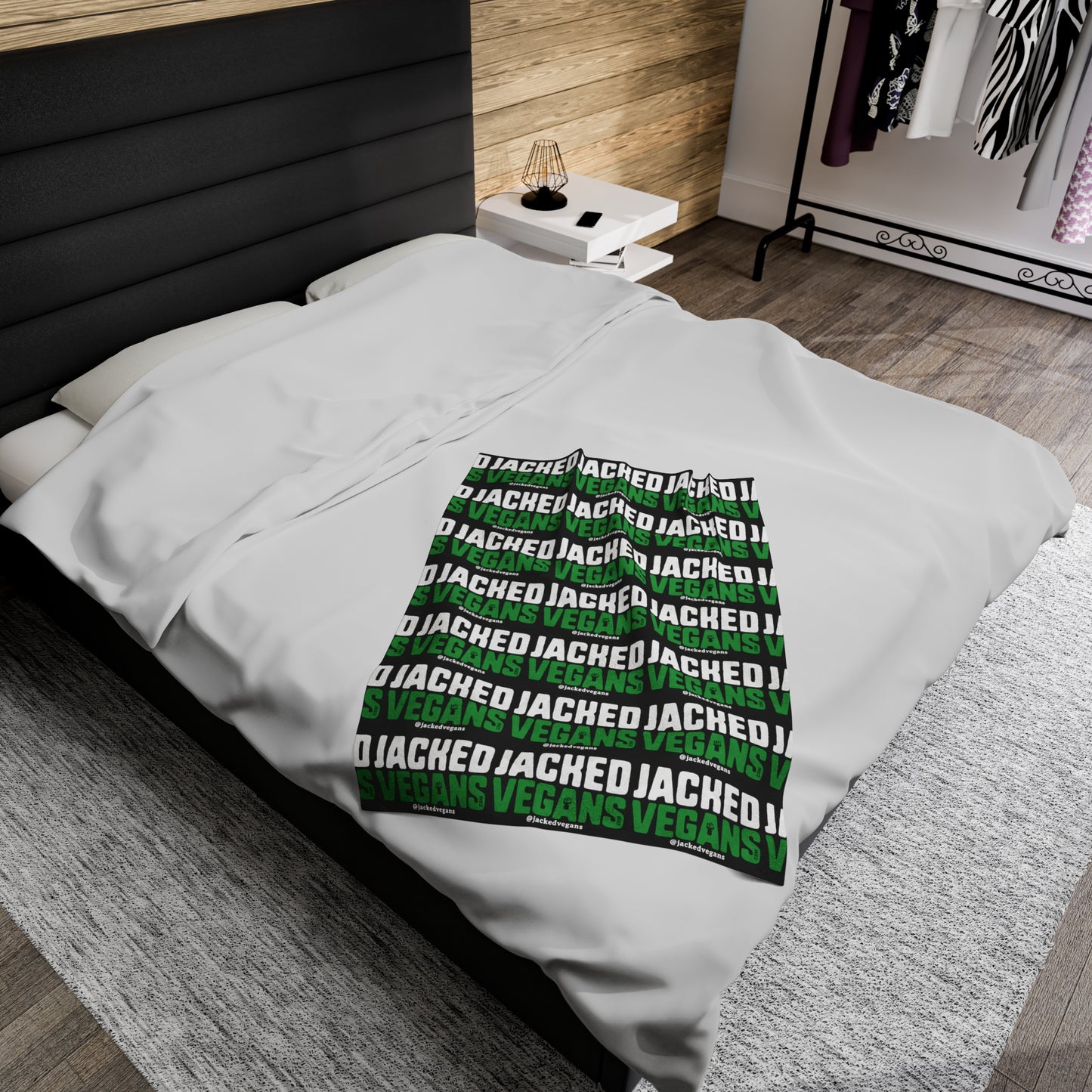 Jacked Vegans Velveteen Plush Blanket