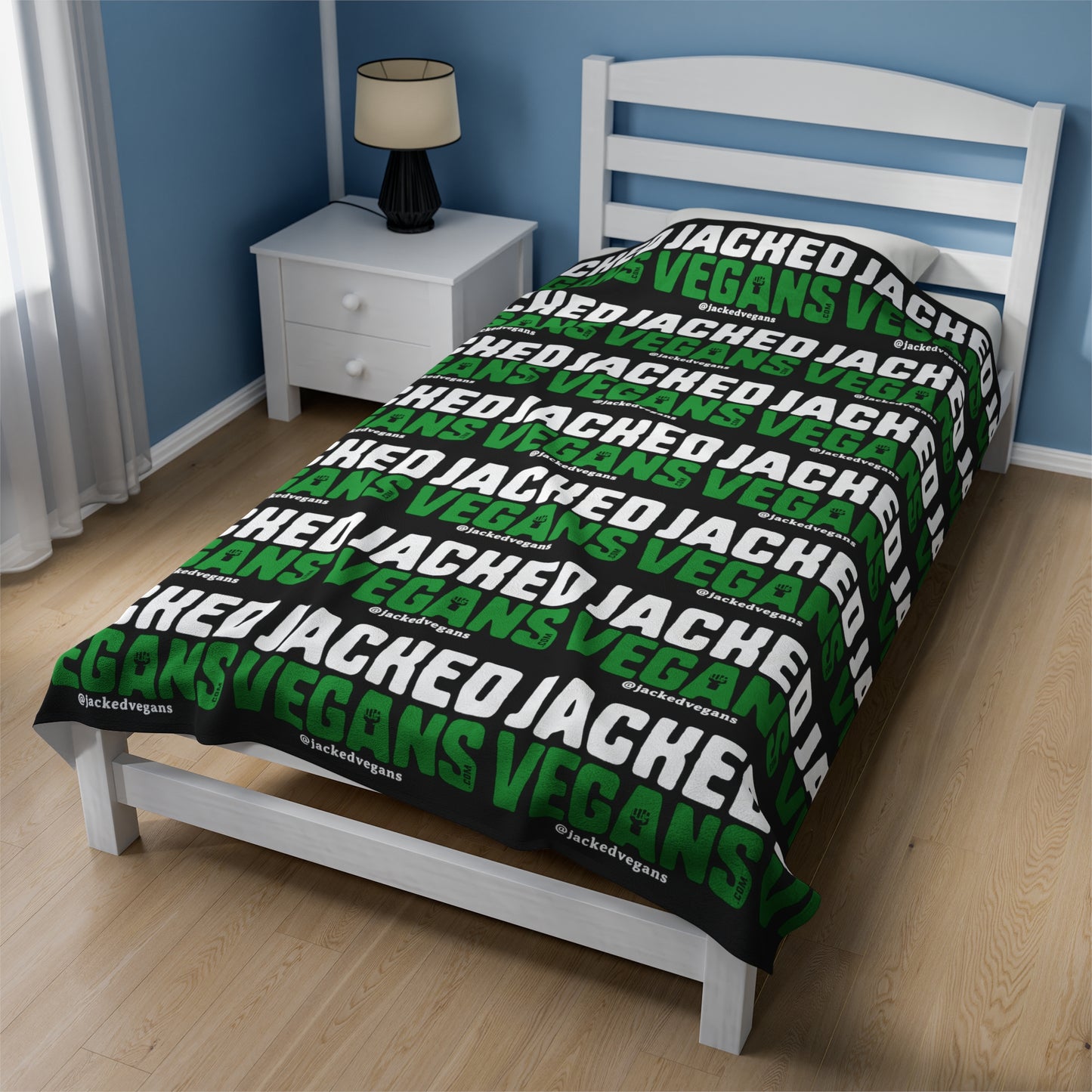 Jacked Vegans Velveteen Plush Blanket