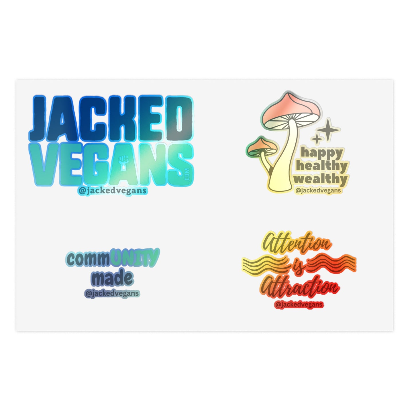 Jacked Vegans Sticker Sheet Bundle