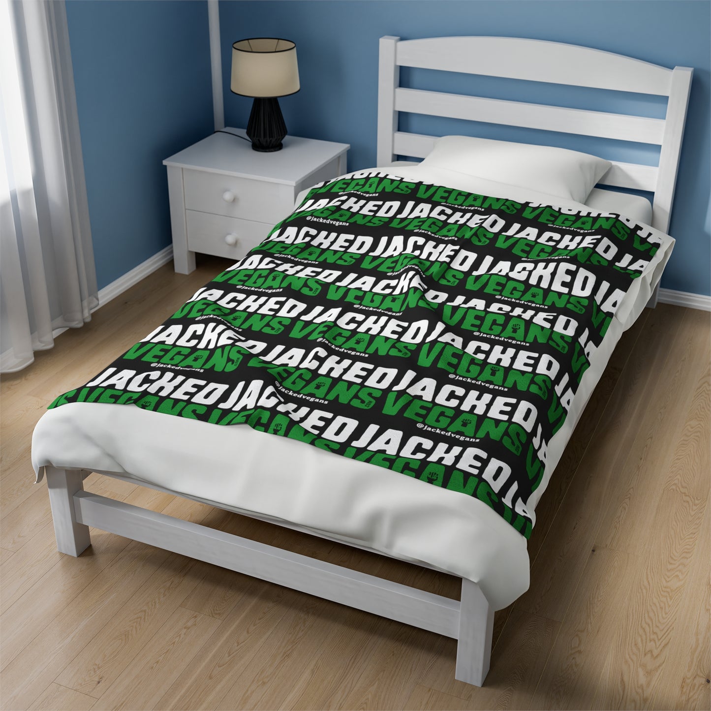 Jacked Vegans Velveteen Plush Blanket
