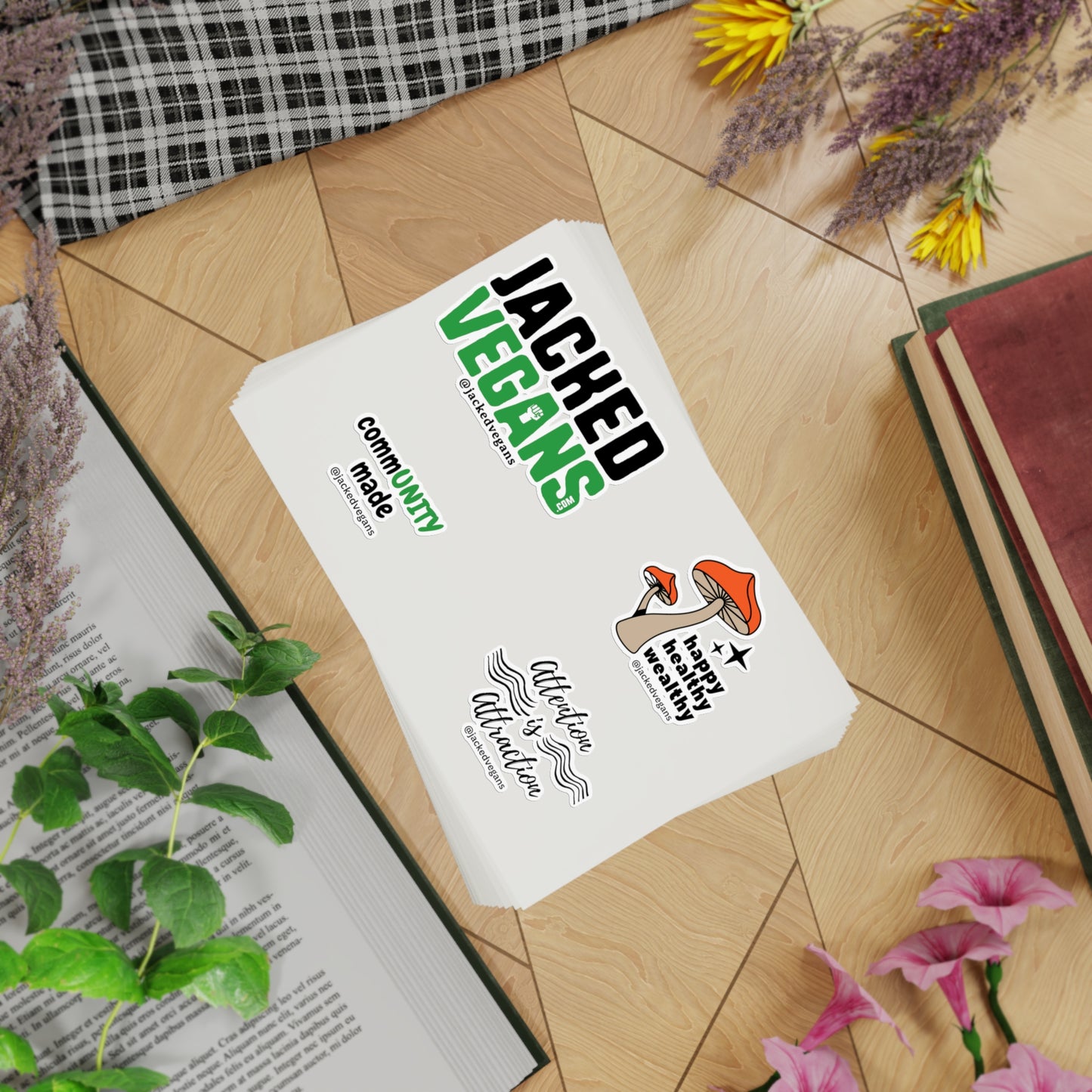 Jacked Vegans Sticker Sheet Bundle