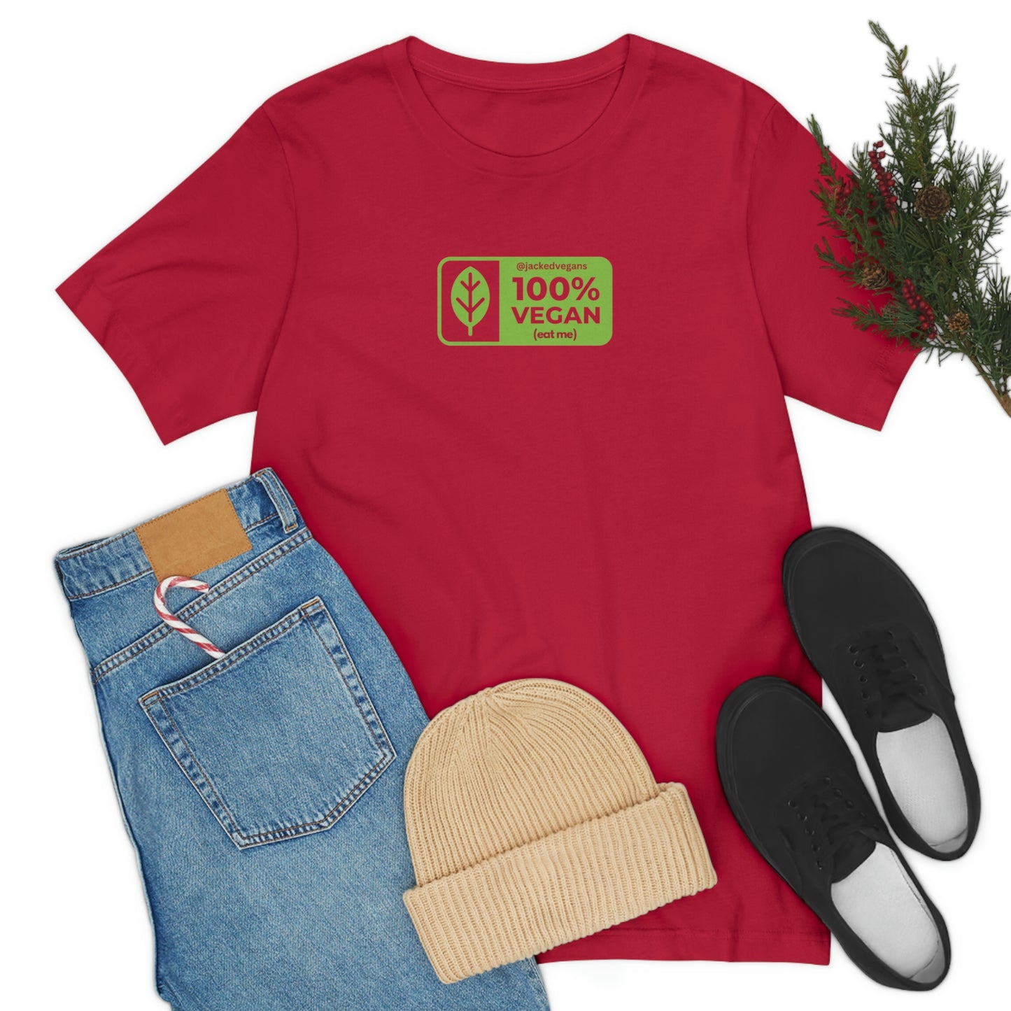 100% Vegan Eat Me Unisex Jersey Short Sleeve Tee