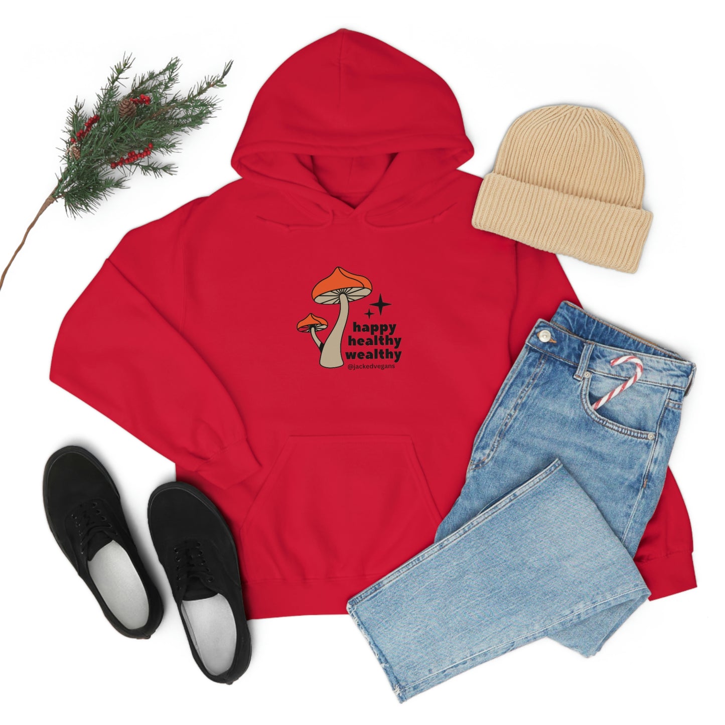 Happy Healthy Wealthy Unisex Heavy Blend™ Hoodie
