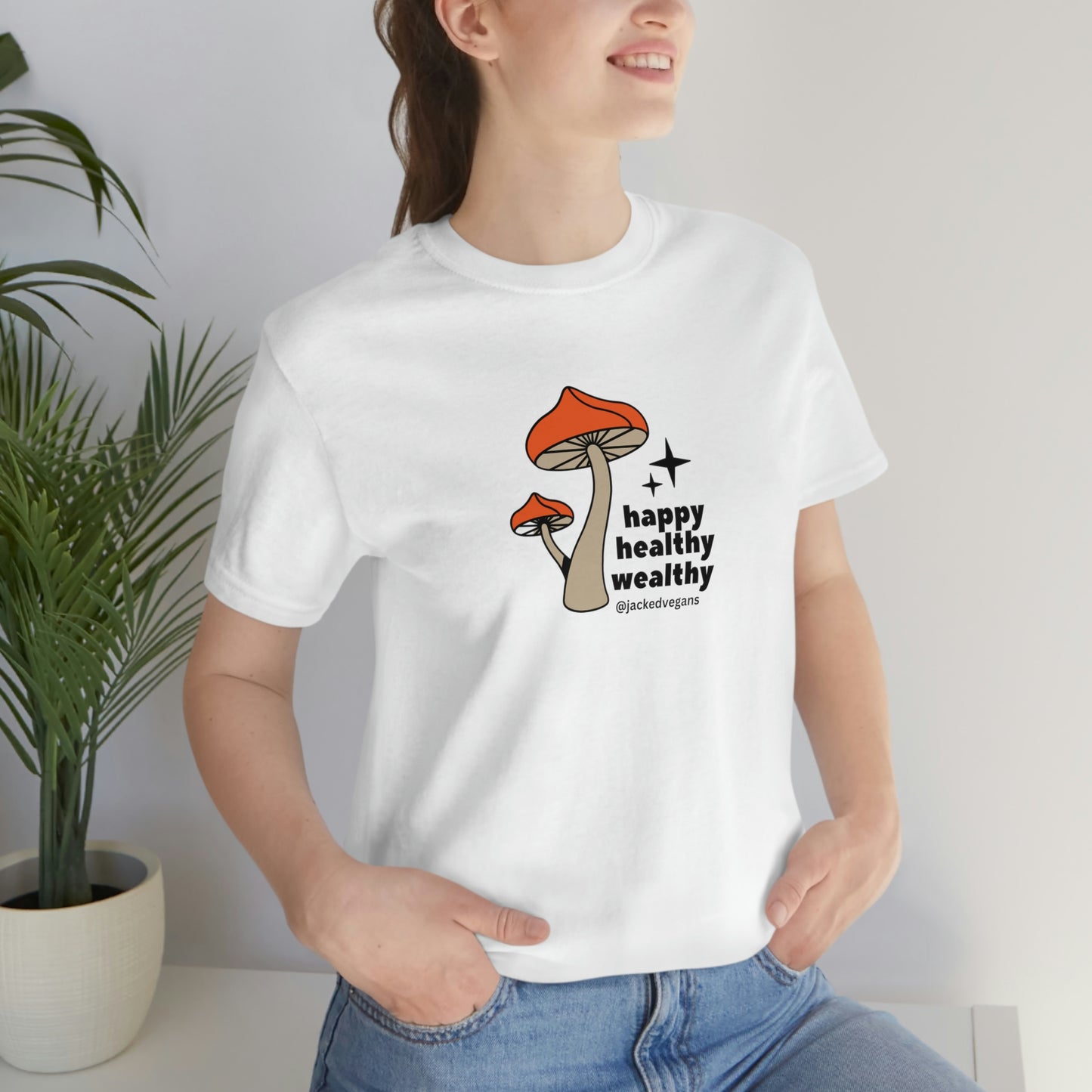 Happy Healthy Wealthy Unisex Jersey Short Sleeve Tee