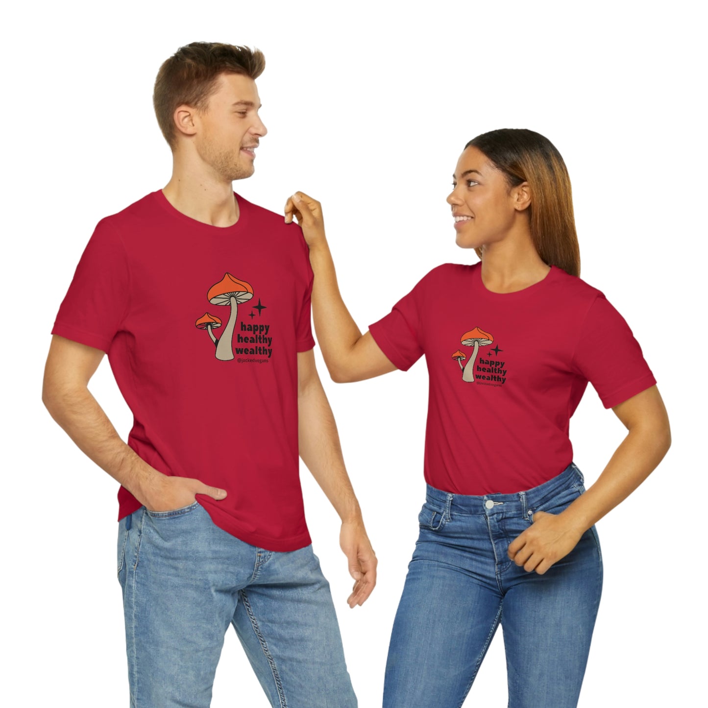 Happy Healthy Wealthy Unisex Jersey Short Sleeve Tee