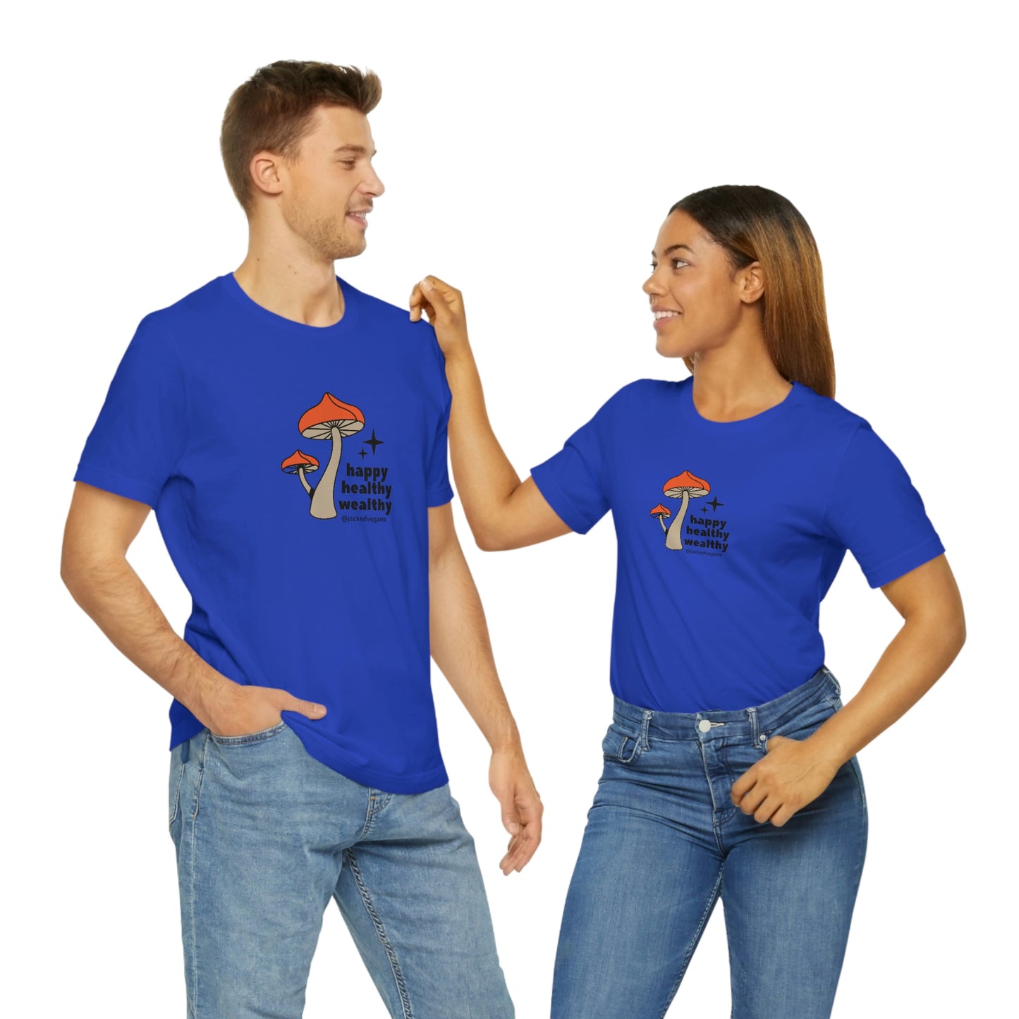 Happy Healthy Wealthy Unisex Jersey Short Sleeve Tee