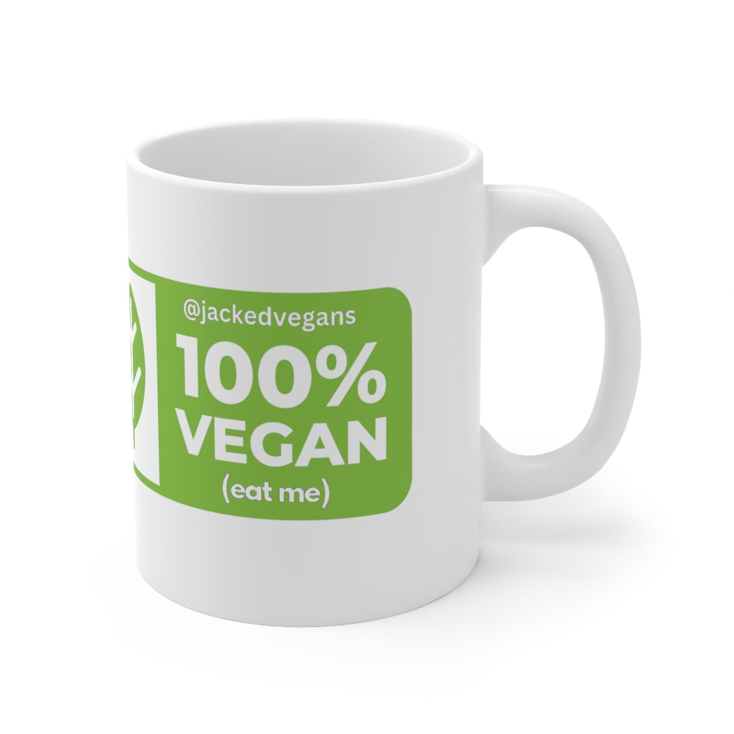 100% Vegan Eat Me Ceramic Mug 11oz