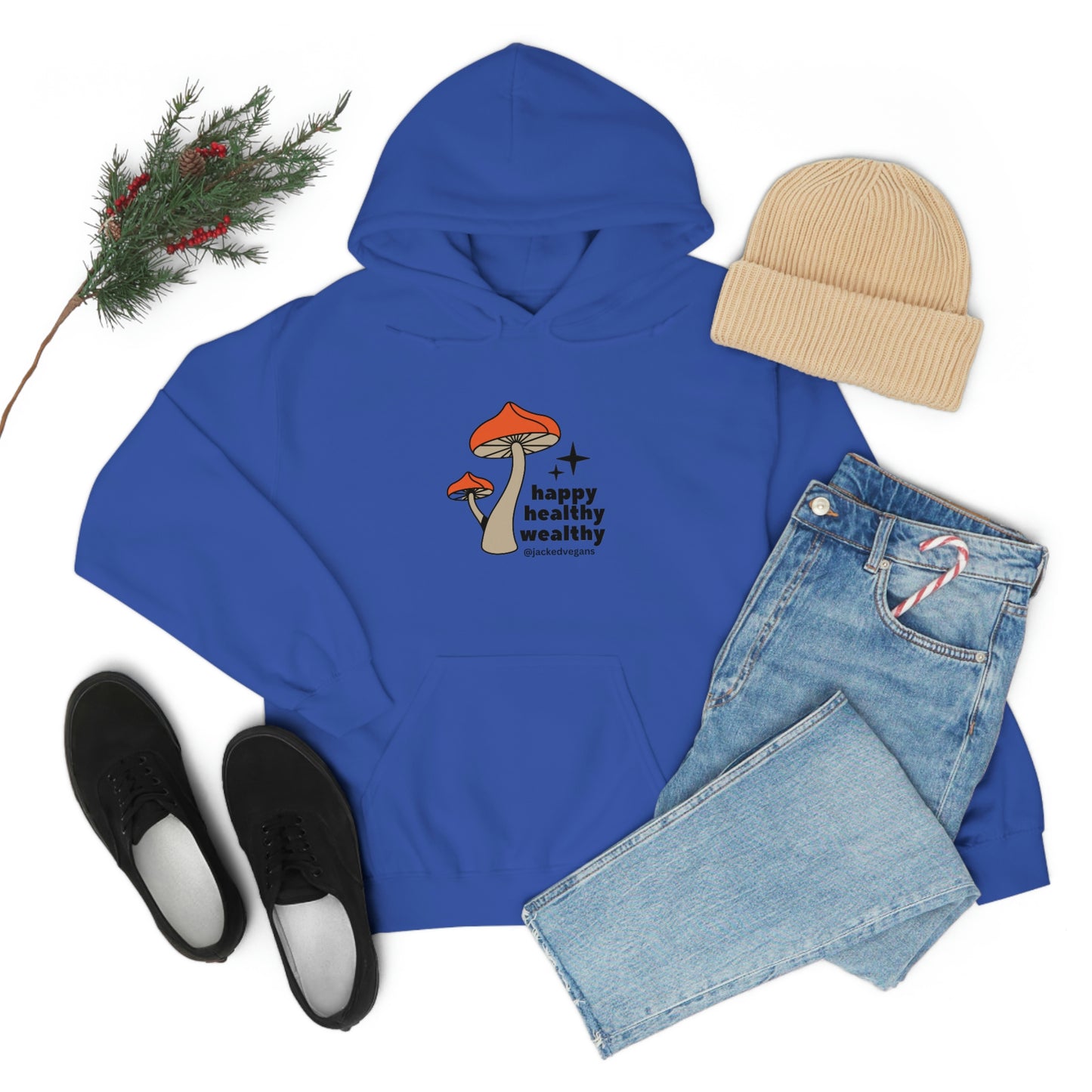 Happy Healthy Wealthy Unisex Heavy Blend™ Hoodie