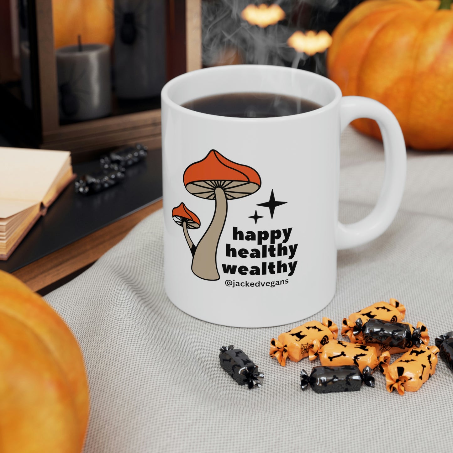 Happy Healthy Wealthy Ceramic Mug 11oz