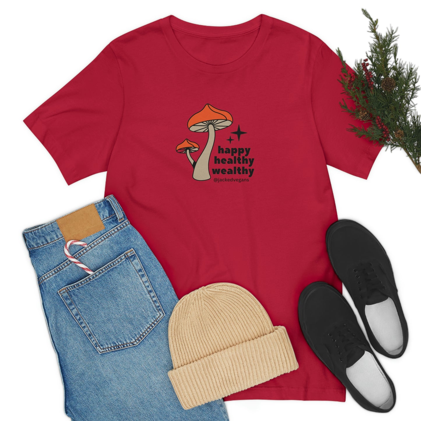 Happy Healthy Wealthy Unisex Jersey Short Sleeve Tee