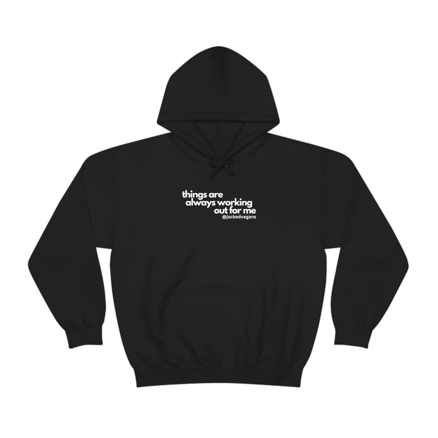 Things Are Always Working Out For Me Typograpgy Unisex Heavy Blend™ Hoodie