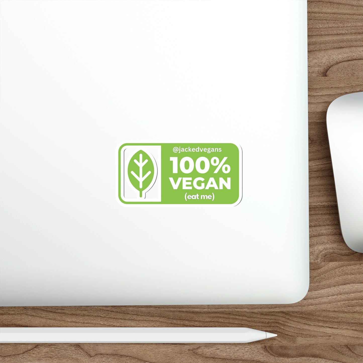 100% Vegan Eat Me Die-Cut Stickers