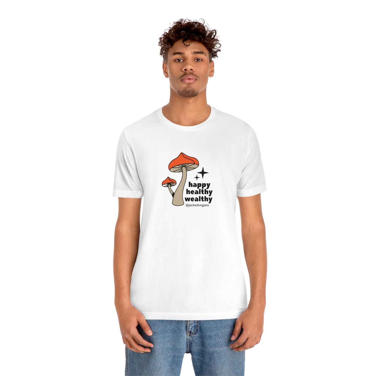 Happy Healthy Wealthy Unisex Jersey Short Sleeve Tee