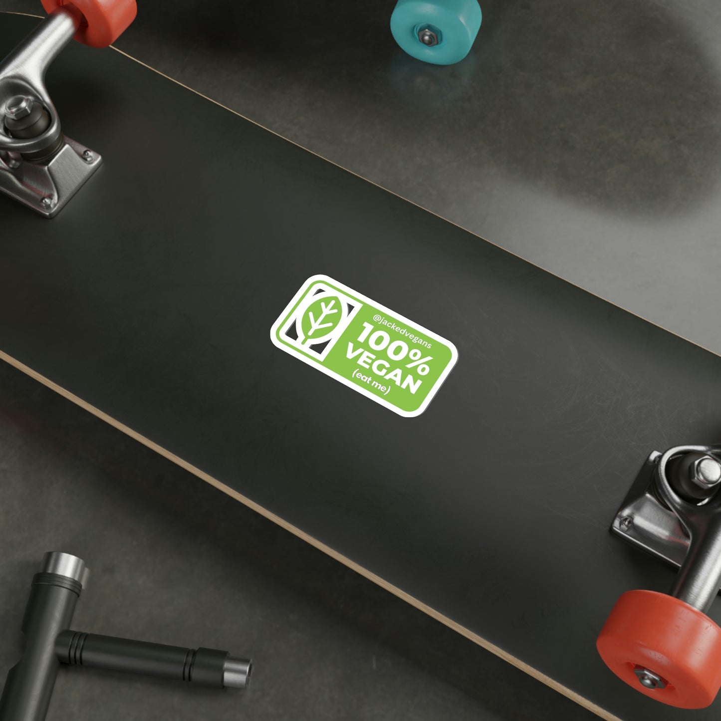 100% Vegan Eat Me Die-Cut Stickers