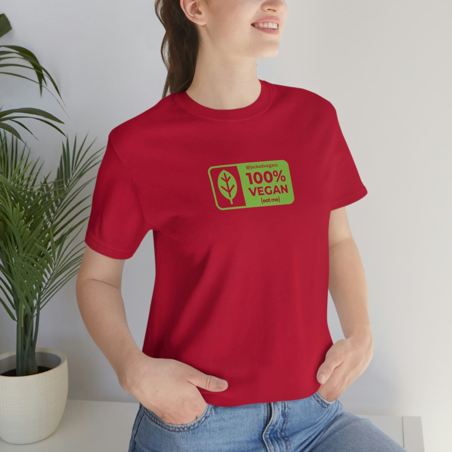 100% Vegan Eat Me Unisex Jersey Short Sleeve Tee