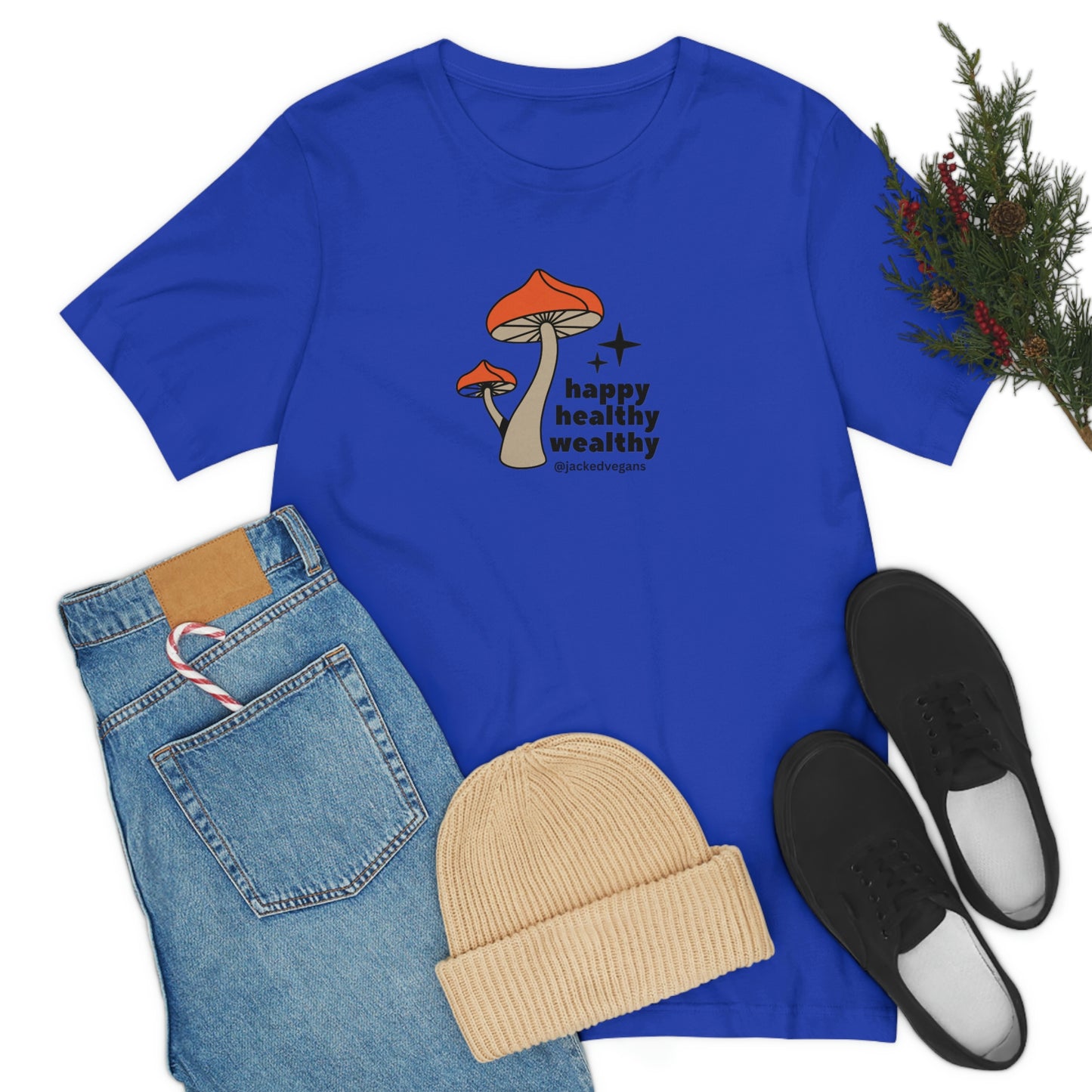 Happy Healthy Wealthy Unisex Jersey Short Sleeve Tee