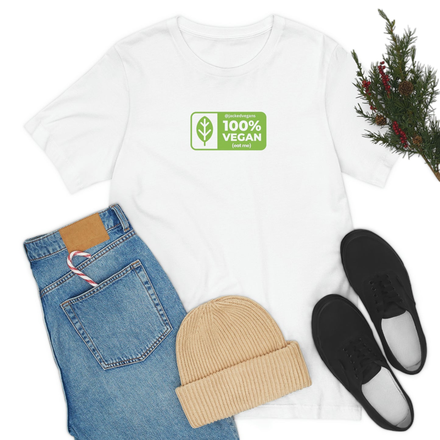 100% Vegan Eat Me Unisex Jersey Short Sleeve Tee