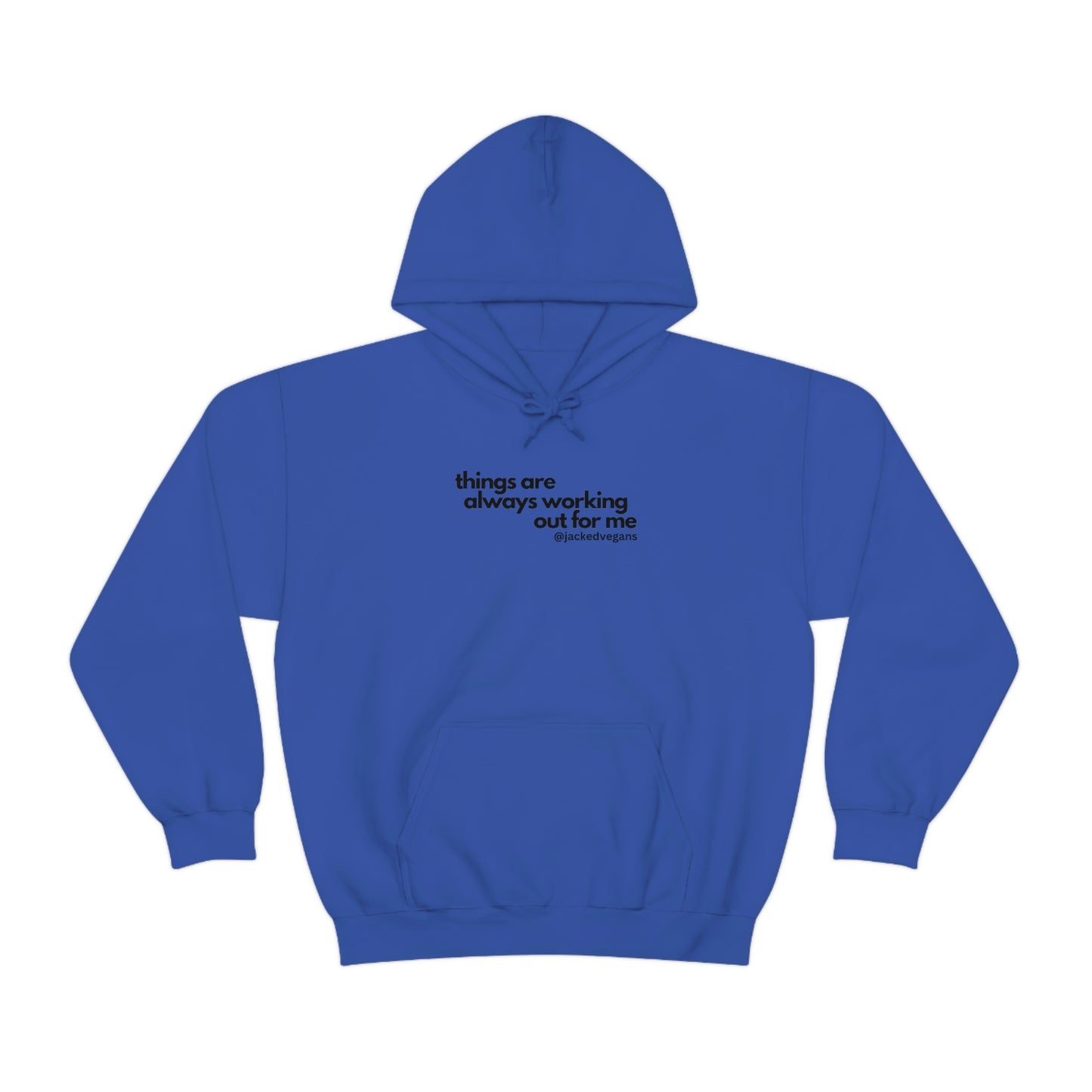 Things Are Always Working Out For Me Typograpgy Unisex Heavy Blend™ Hoodie
