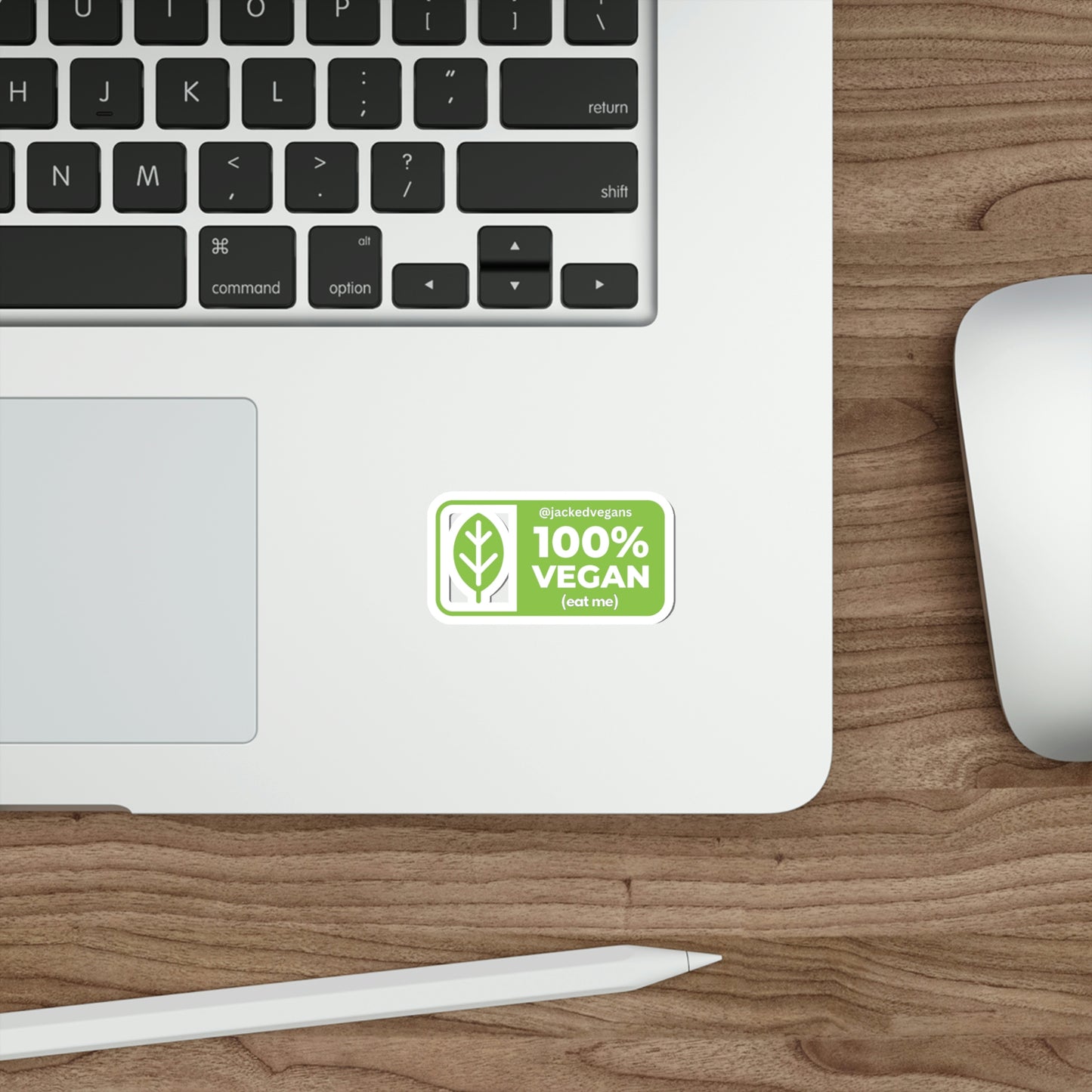 100% Vegan Eat Me Die-Cut Stickers