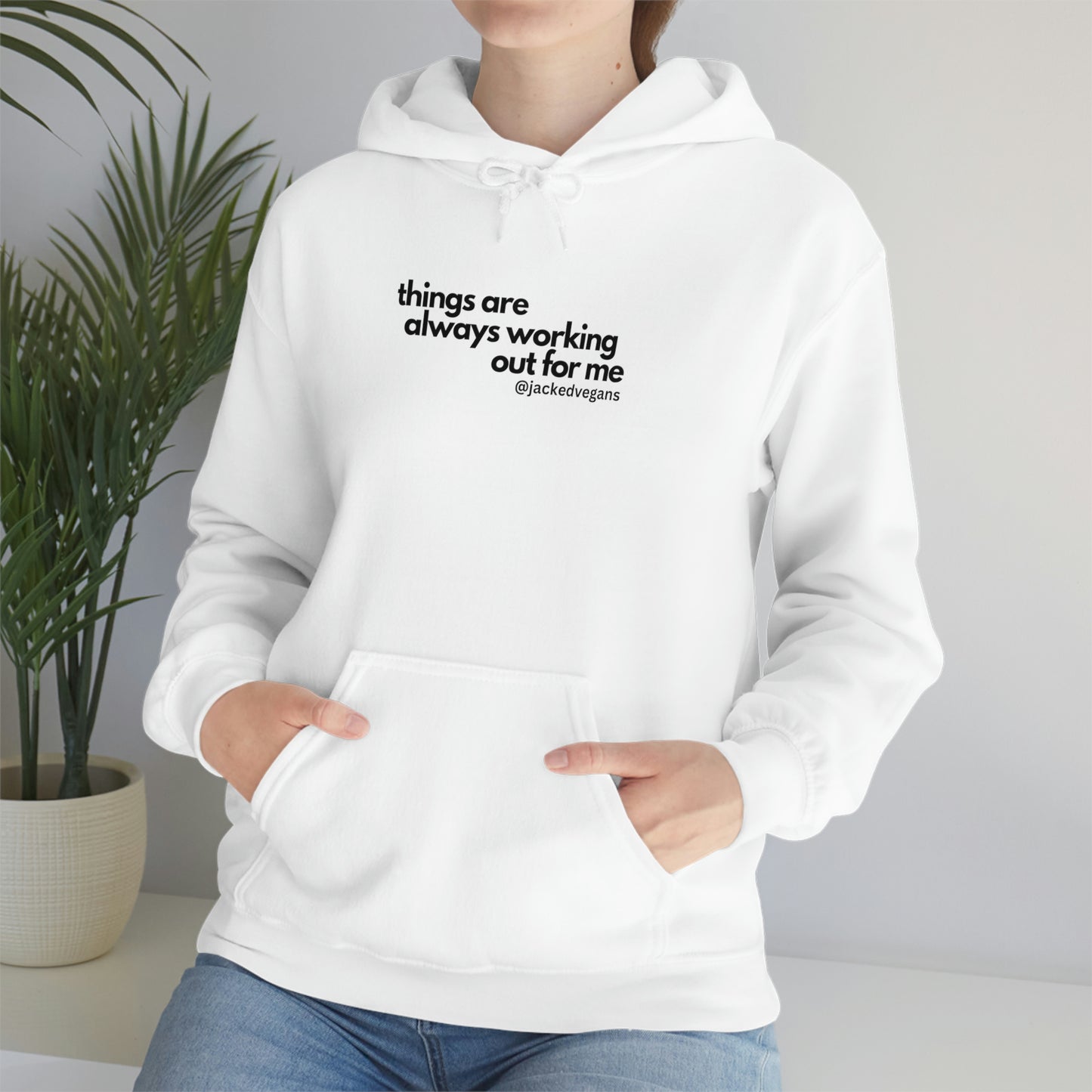 Things Are Always Working Out For Me Typograpgy Unisex Heavy Blend™ Hoodie