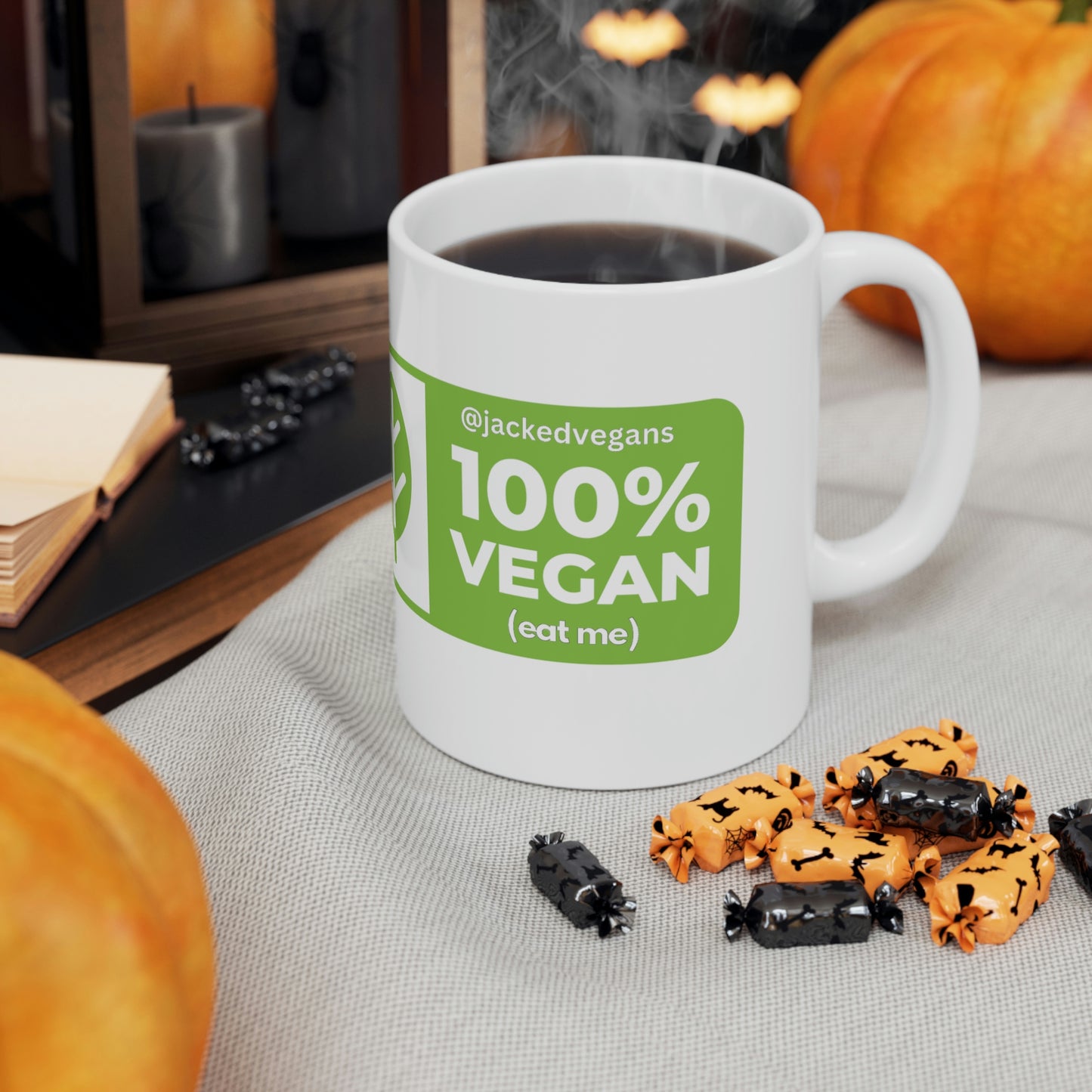 100% Vegan Eat Me Ceramic Mug 11oz