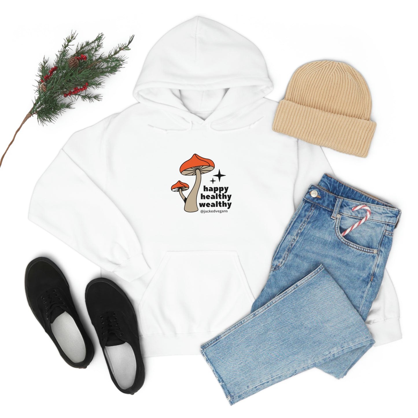 Happy Healthy Wealthy Unisex Heavy Blend™ Hoodie