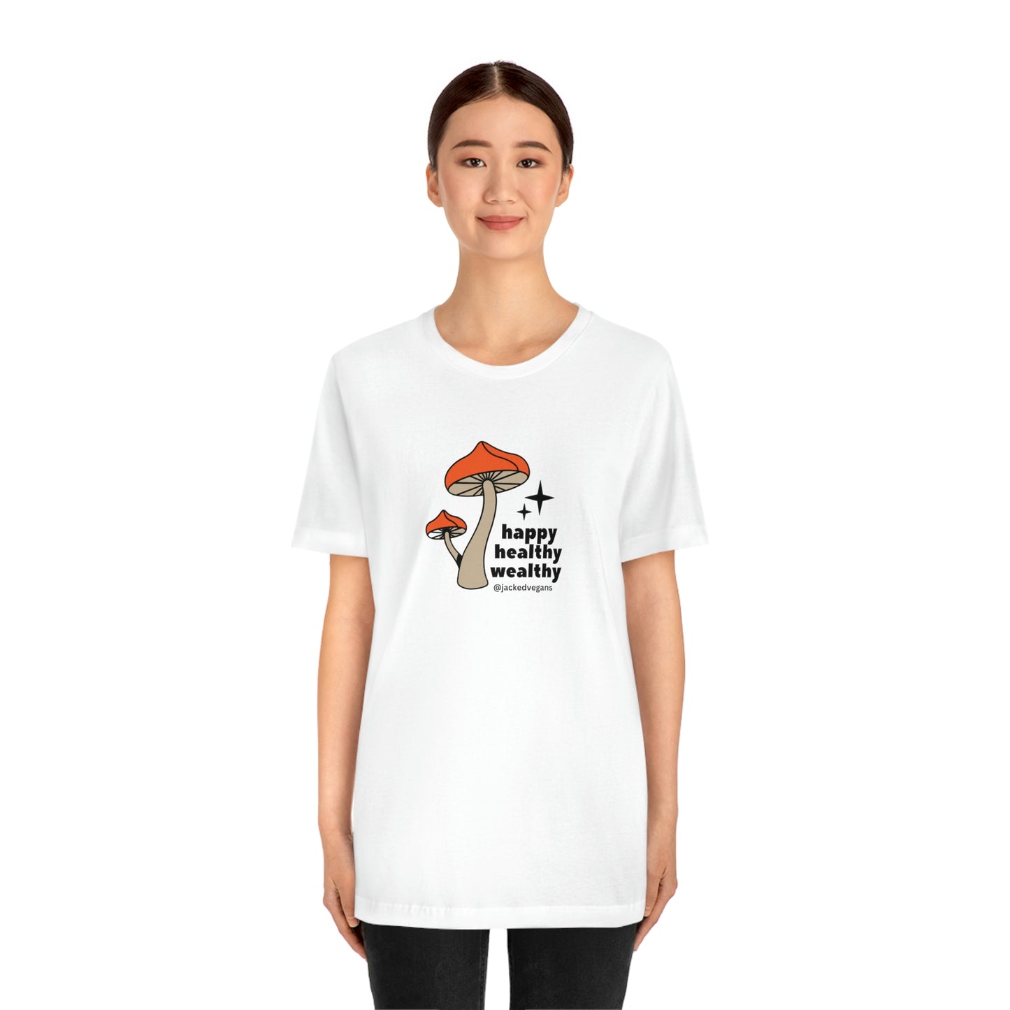 Happy Healthy Wealthy Unisex Jersey Short Sleeve Tee