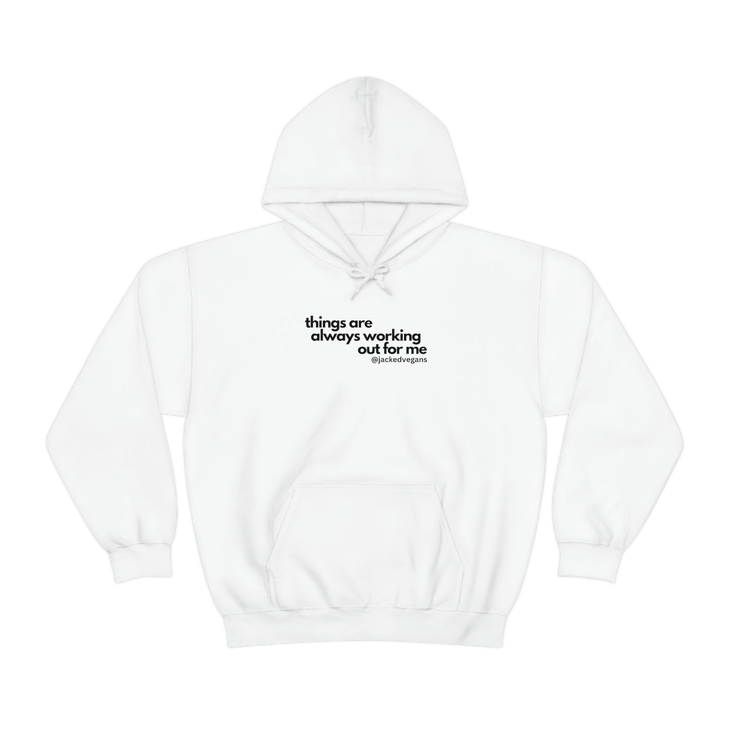 Things Are Always Working Out For Me Typograpgy Unisex Heavy Blend™ Hoodie
