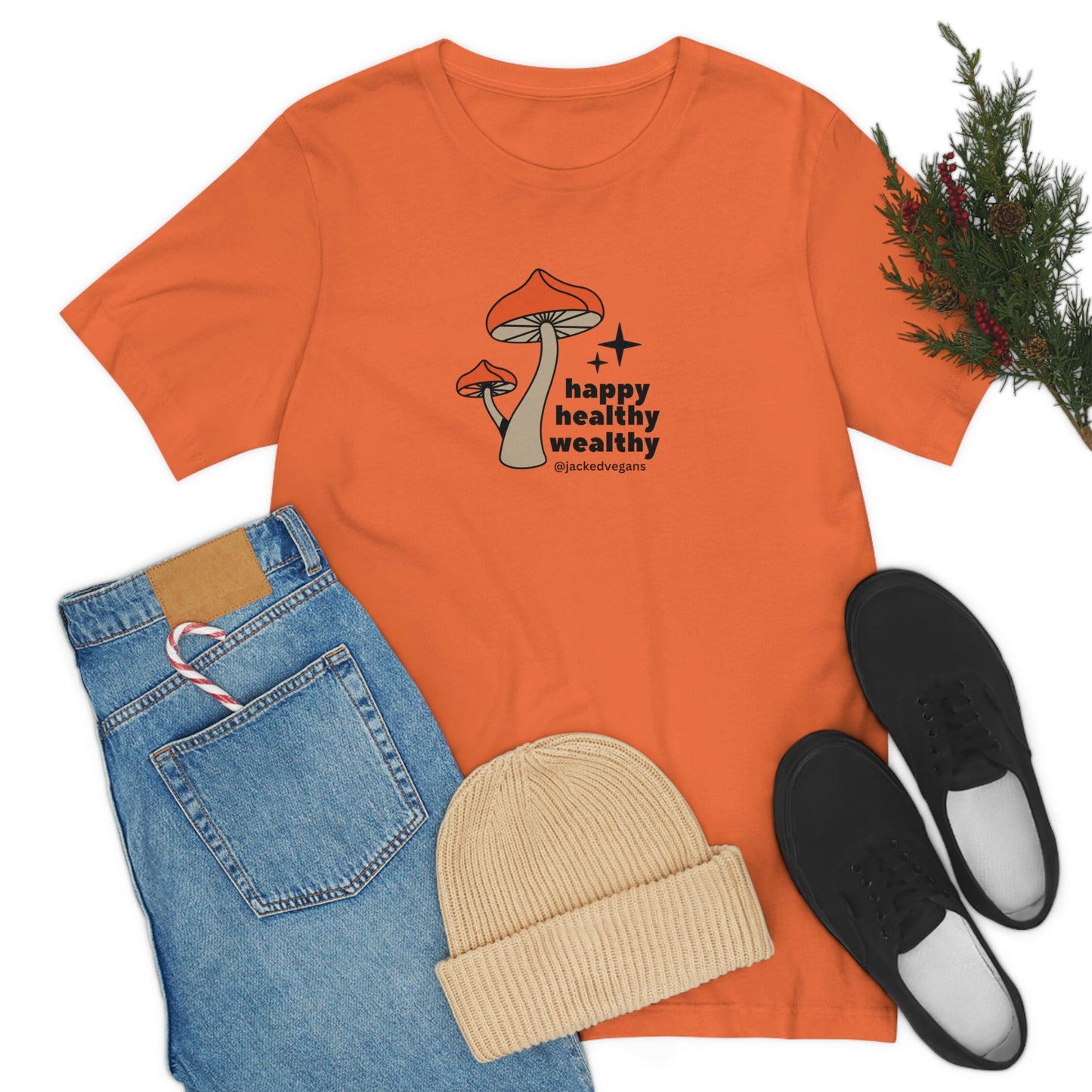 Happy Healthy Wealthy Unisex Jersey Short Sleeve Tee
